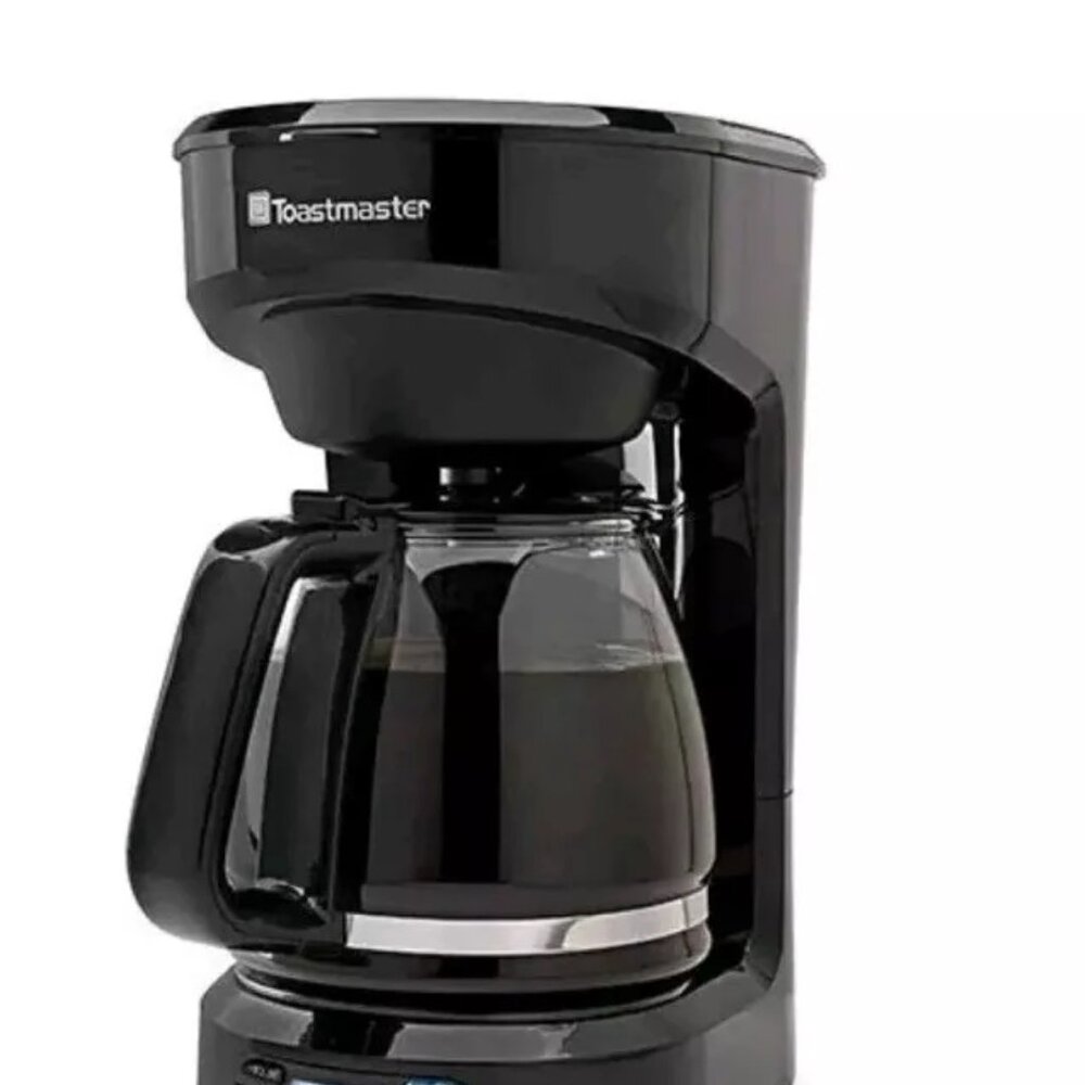 Toastmaster 12 Cup Digital Programmable Coffee Maker Clock Glass TM-121CM  Black